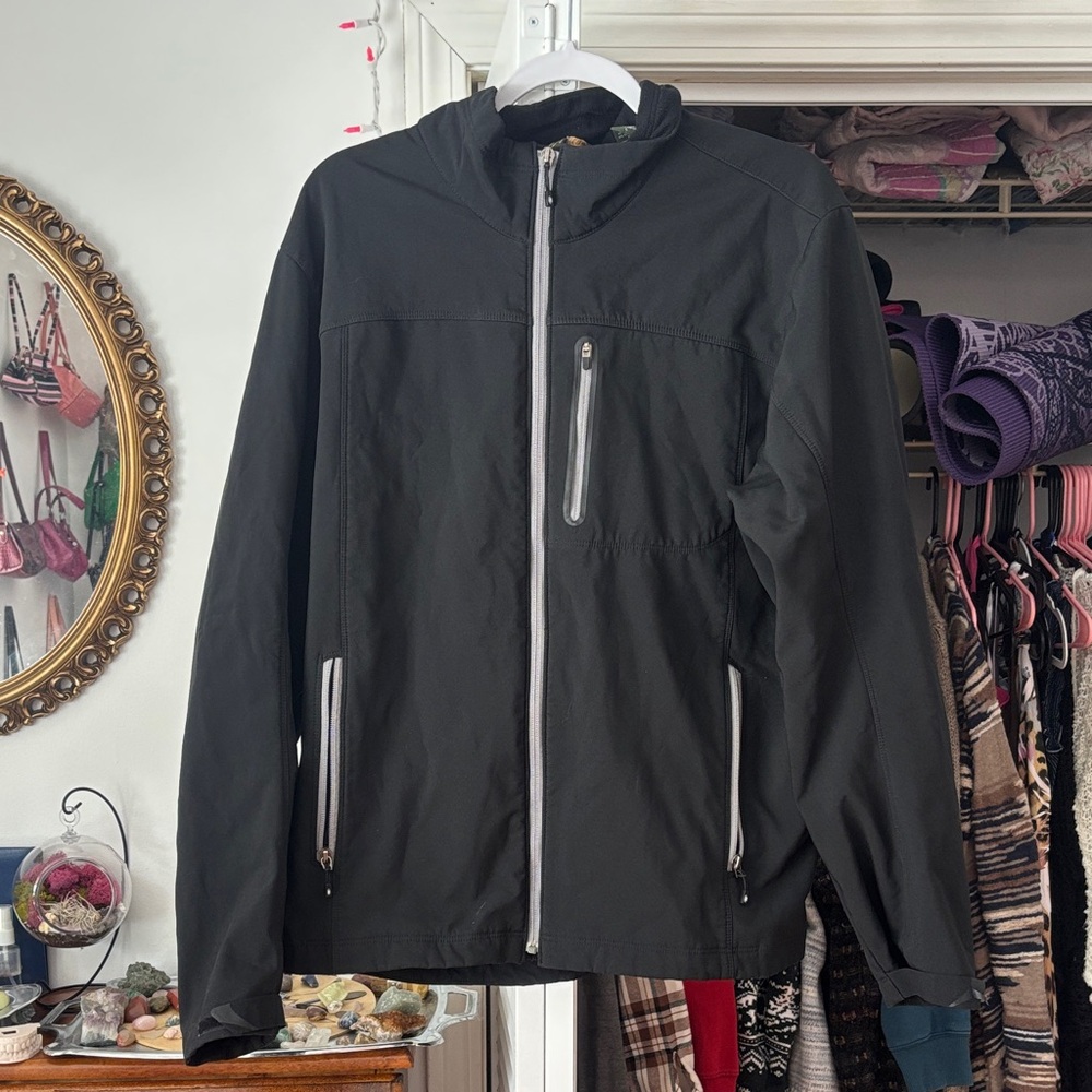 Eddie Bauer Men's Black Windbreaker Jacket